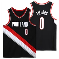 IMPORT EMBROIDERY JERSEY BASKETBALL SHIRT PORTLAND TRAIL BLAZERS 0 DAMIAN DAME LILLARD BLACK ICON