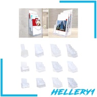 [Hellery1] Acrylic Brochure Holder Brochure Display Stand Gifts Document Paper Literature Holder Holder for Pamphlets Reception