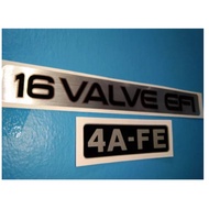 EURODECALS 93-2000 Toyota Corolla 4AFE engine decals (REPLACEMENT ONLY)