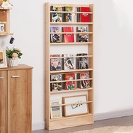 Solid Wood Children's Bookcase Wall Shelf Floor Door Gap Storage Magazine Display Picture Book Display Shelf Bookshelf