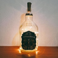 Readystock Chivas Regal 12 years scotch whisky glass bottle with led fairy lights wire fairylights g