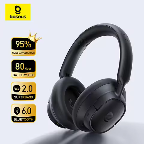 Baseus Bass BH1 NC Lite ANC Wireless Headphones 95% Noise Cancelling Headsets Headphone Bluetooth 6.