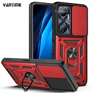Vantime for Infinix Hot 20 4G Phone Case Slide Camera Cover Kickstand Hard Shockproof Armor Back Casing
