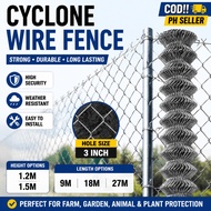 (Per roll)9M/18M/27M Galvanized Cyclone Wire Fence Garden Fence cyclone Wire mesh Chain link