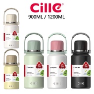 CILLE Large Capacity 316 Stainless Steel Thermos Flask Vacuum Flask w/ Cup Lid XB-25148 900/1200ML