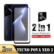 LAYAR 2-in-1 Tempered Glass Package TECNO POVA NEO 3 4G Screen Free Tempered Glass Camera