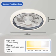 Modern Ceiling  Fan Lights 6 speed adjustable Bedroom Living remote control Round Fan Lamps Invisible Ceiling Lamp