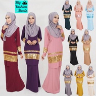 [XXS-10XL] Muslimah Women Baju Kurung Moden Ibu Budak Baju Raya Plus Size Kurung Zafiya