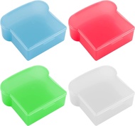 Solid Color Toast Shape Sandwich Box Good Quality 14cm Food Storage Sandwich Lunch Containers for Ho