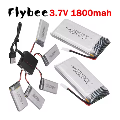 2026 NEW 3.7v 1800mAh Rechargeable Battery with Charger for SYMA X5SW X5 X5S X5C M18 H5P KY601S 3.7v