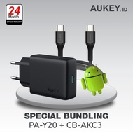 Aukey Charger PA-Y20 + Aukey Cable CB-AKC3