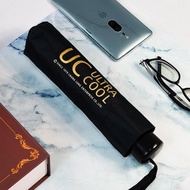 雙龍UC日系降溫無敵小折傘 超輕量抗UV黑膠雨傘陽傘B1943(神秘黑)