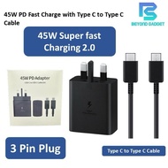 S24, S24+, S24 Ultra, S23+, S23 Ultra, S22+, S22 Ultra, Note10+ 45W PD SuperFast Charging 2.0 and Ty