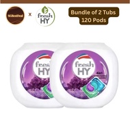 [Bundle of 2] Fresh HY 4-in-1 Laundry Capsules / Fresh HY Laundry Detergent Pods - 2 Tubs x 60 Pods
