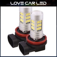 2x H11 H8 H9 4014 72-SMD LED Car Light Bulb White
