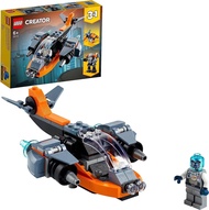 Lego 31111 Creator 3 in 1 Cyber Drone Space Toys Building Set with Cyber Mech and Scooter Gifts for 