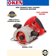 KEN Electric Concrete Groove Line Cutting Wall Chaser c/w 2 Pc Diamond Blade