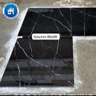 Granit Lantai/Dinding Motif Hitam Corak 80x80 Glazed Polished By SINCERE
