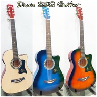 Davis Acoustic Electric Guitar W/ 2EQ Pickup, More Freebies (Bag, Capo, String Set, Cable, Strap, 2 Picks)