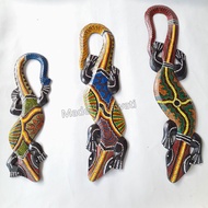 Wooden crafts wall decoration Gecko Gecko Gecko bali painting tutul Abstract color