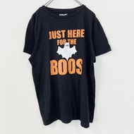 古著 MISSION RIDGE Ghost 圓領短袖印花 T 卹，黑色，L 碼