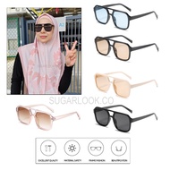SUGARLOOK Premium Aviator Square Sunglass Women Sunglasses Men Speck Viral Cermin Mata Perempuan Ret