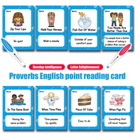 English Idioms Flash Card Leaning Picture Cards Activities Educational Toys for Children Kids Classr