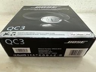 盒裝 QC3 BOSE Quiet Comfort QC-3 降噪耳機 , 銀色,主動式消噪耳機 ,有線抗噪耳機