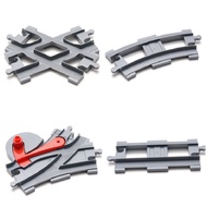 Train Car Tracks Blocks Bricks Baby Toys For Children Compatible With Lego Duplo Accessories