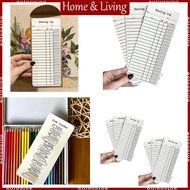 AOTO 3 6PCS Reading List Tracker Reading List Book Mark Personal Libraries Cards Book Tracker Readin