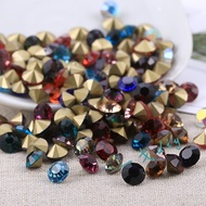 7mm 30 Rhinestones Round Pointed Bottom Diamonds Glass Crystal Diamonds Repair Diamonds Loose Diamon