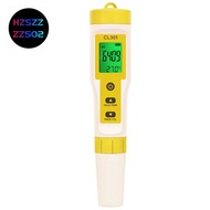 Chlorine Meter CL2/H2/Temperature Meter Water Quality Tester for Pools Drinking Water Aquarium Aquac