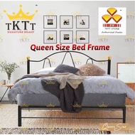 TKTT 3V Heavy Duty Queen Size Foldable Bed Frame Powder Coating  Metal Steel Divan Katil Lipat Besi 