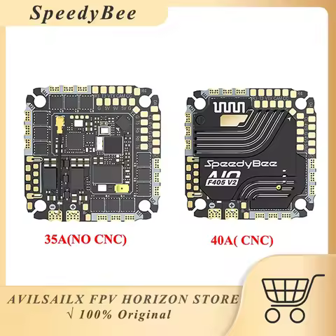 SpeedyBee F405 AIO V2 Integrated Flight Stack: 35-40A ESC, Bluejay, 3-6S for 25.5x25.5mm Frame