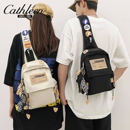 Men's Korean version Versatile large capacity chest bag Women's leisure cross body bag student backpack Sports messenger bag
