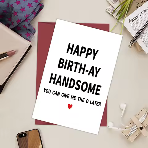 1PC Funny Birthday Card For Friend,Happy Birthday Card For Husband Friends,Rude Birthday Card For Me