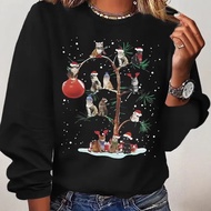 Ladies T-Shirt - Spring/Summer Casual Round Neck Three-Quarter Sleeve Top with 3D Digital Print