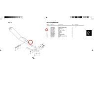 SUZUKI FDX110 , FD110X EXHAUST PIPE (14305-23F90) ORIGINAL