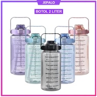Large 2 Liter Drinking Bottle Jumbo 2L Clear Water Bottle/ Straw Bottle/ 2L Transparent Bottle/