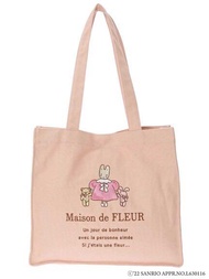 日本限定 Maison de FLEUR x Sanrio 聯名合作款 Marron Cream 刺繡 帆布 手提袋 購物袋 單肩包  (需訂購）