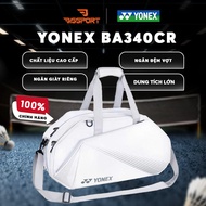 Genuine White Yonex BA340CR Badminton Bag - Large Capacity - Separate Shoe Compartment - Convenient 