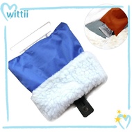 WITTII Car Snow Scraper Glove, 2-in-1 Design Warm Glove Car Cleaning, Ideal Scratch-Free Plastic Han