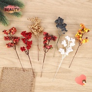 BEAUTY 10PCS Christmas Berries Branches Gift Festival Decor Photography Props Simulated Berry