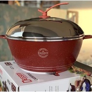 [ TERBARU ] Dessini 40 CM Periuk Rendang Half Glass Full Glass Lid Dessini 40cm New Design Handle (A