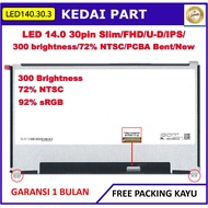 LCD LED 14.0 14 Inch 30 Pin 30pin Slim FHD Full HD IPS 300cd 72% NTSC Flat Box Bracket Ear Upper Low