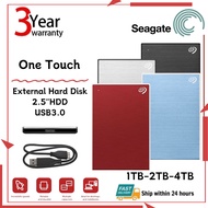 【New】Seagate 1TB 2TB 4TB hard disk One Touch USB3.0 HDD 2.5"PortableExtemal Hard Drives