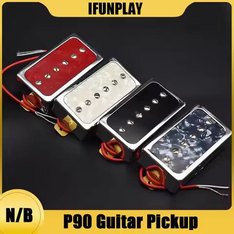 P90 Style Electric Guitar Pickup Humbucker Size Single Coil Pickup Neck Bridge Guitar Parts and Acce