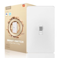 MOES New Generation Smart Toggle Switch, Single Pole & 3 Way Light Switch 2.4G WiFi, ON/Off Style, N