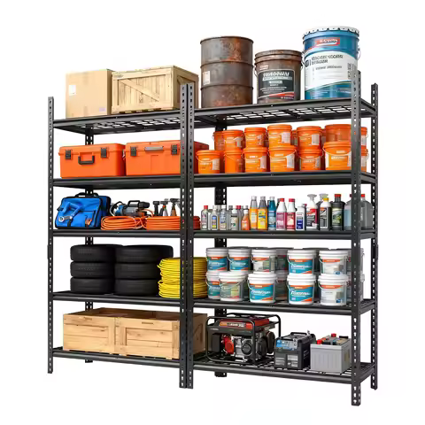 Garage Shelving - 2200 LBS Extremely Sturdy, Adjustable Metal Shelving, Heavy Duty 5 Tier Storage Sh