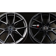 RAXER VOX50 17 18 19 inch 7/8jj 4HX5Hx(100 , 112-114.3) SATIN BLACK / DARK GRAPHITE GREY